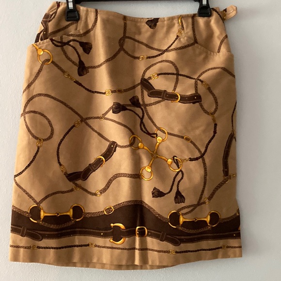 NWOT TALBOTS petites A-Line Brown Skirt 8 - Picture 1 of 8